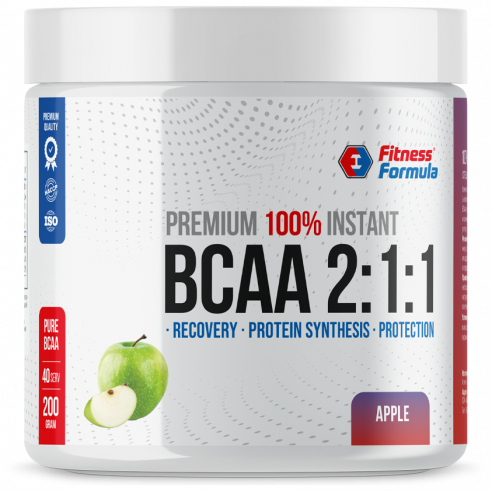 Fitness Formula 100% Instant BCAA 2:1:1 Premium, 100% Инстант БЦАА 2:1:1 Премиум, 200 грамм