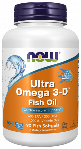 NOW Ultra Omega-3, Ультра Омега-3, 90 капсул