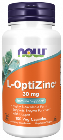 NOW L-Optizinc, L-Оптицинк, 100 капсул
