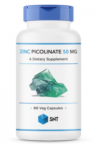SNT Zinc Picolinate 50 мг, Пиколинат цинка 50 мг, 60 капсул