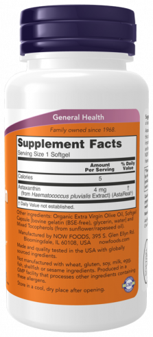 NOW Astaxanthin 4 mg, 90 капсул