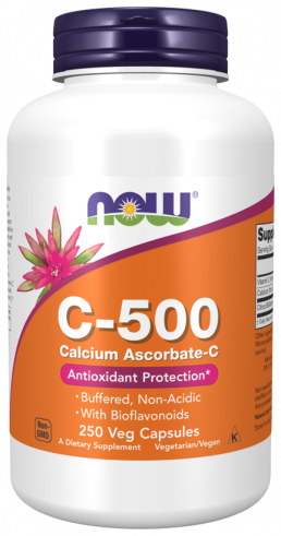 NOW Vitamin C - 500 calcium Ascordate, Витамин С - 500, 250 капсул