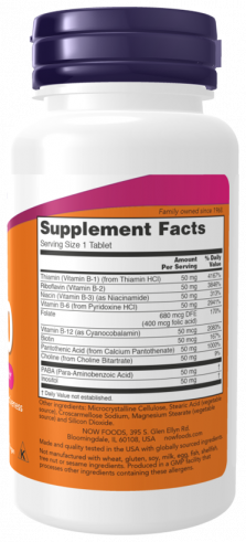 NOW B-50 Complex, В-50 Комплекс, 100 таблеток