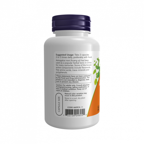 NOW Astragalus 500 mg, 100 капсул