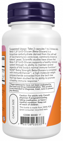 NOW Beta-1,3/1,6-D-Glucan, 60 капсул