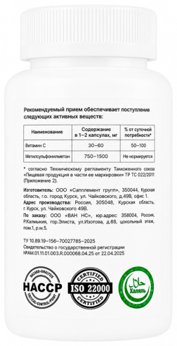 One NS MSM, 90 капсул