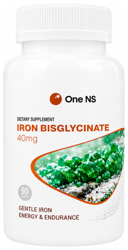 One NS Iron bisglycinate 40 mg, 90 таблеток