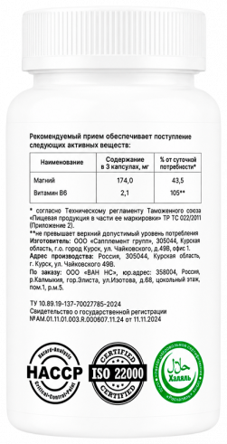 One NS Magnesium threonate, 90 капсул