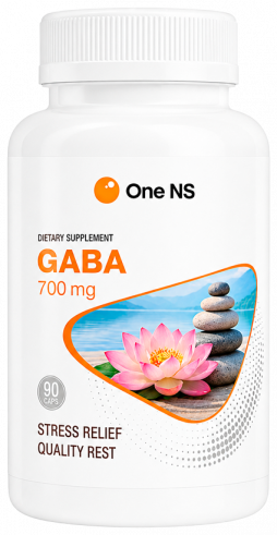 One NS GABA 700 mg, Гамма-аминомасляная кислота 700 мг, 90 капсул