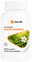 One NS Bacopa monnieri, Экстракт бакопа монье 450 мг, 60 капсул